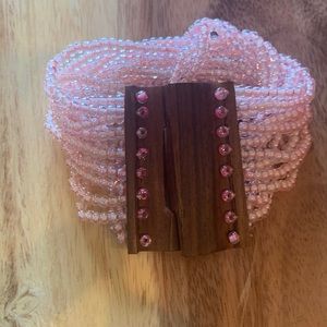 Pink beaded bracelet